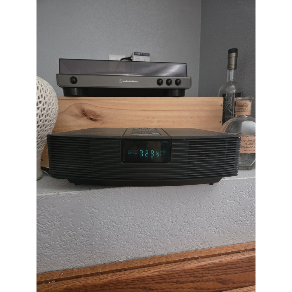 Bose Wave Radio AWR1-1W AM/FM Alarm Clock Radio Black Working, NO Remote